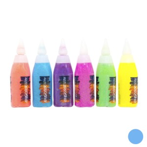 MAGICOLOR ADHESIVOS FLUO GLITTER 40gr x 1u CELESTE